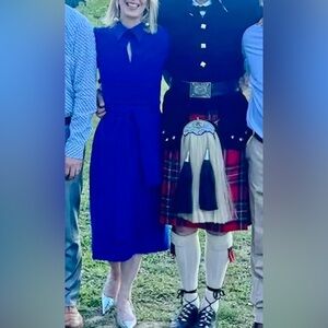 Julia Allert Royal Blue Knit Midi Dress M